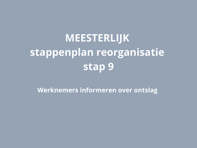 MEESTERLIJK stappenplan reorganisatie - stap 9